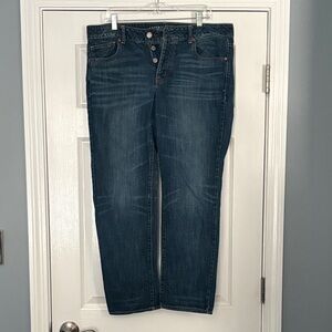 American Eagle Outfitters Women's Boyfriend Jeans - Dark Blue Wash